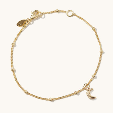 Tiny Moon Bracelet Gold
